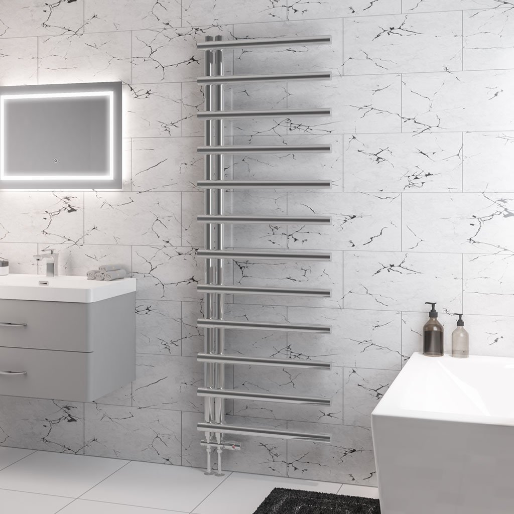 Eastbrook Marlow E-Style Designer Heated Towel Rail – Chrome - 1750mm x 600mm