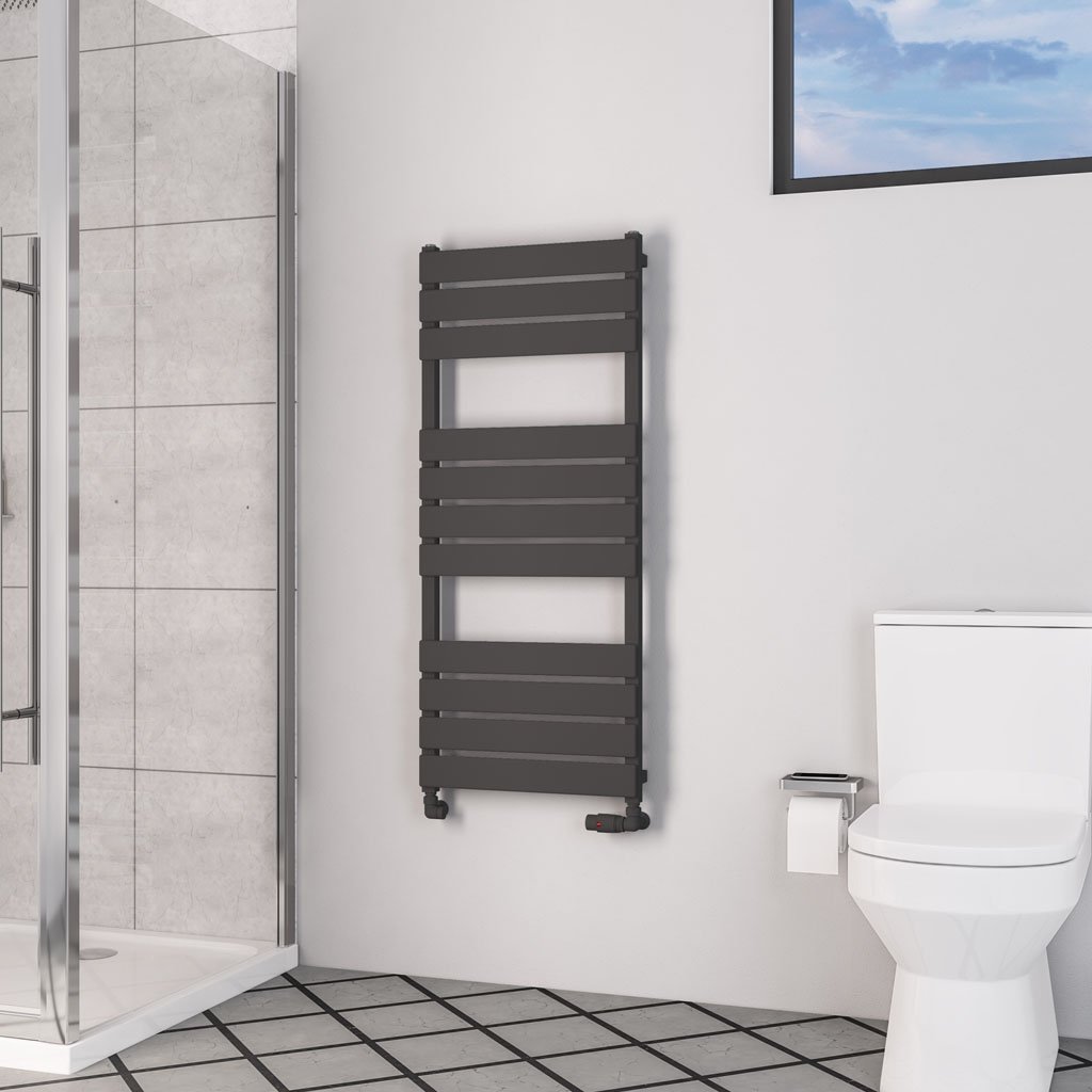 Eastbrook Deddington Designer Heated Towel Rail – Matt Anthracite - 1200mm x 500mm