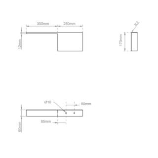 Eastbrook Multi-Purpose Towel Hanger - Right Handed - Matt Anthracite - Image 2