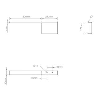 Eastbrook Multi-Purpose Towel Hanger - Right Handed - Matt Anthracite - Image 4