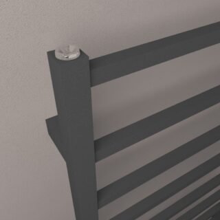 Eastbrook Tuscan Square Straight Heated Towel Rail - Matt Anthracite - Image 3