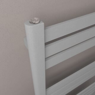 Eastbrook Defford Designer Straight Heated Towel Rail - Matt Grey - Image 3