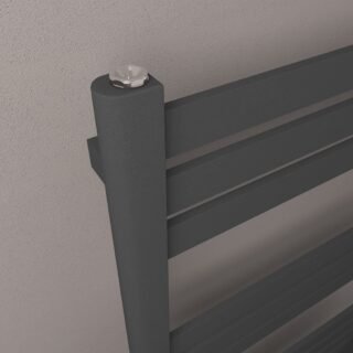 Eastbrook Defford Designer Straight Heated Towel Rail - Matt Anthracite - Image 3