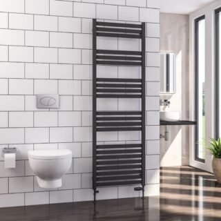 Eastbrook Defford Designer Straight Heated Towel Rail - Matt Anthracite - Image 9