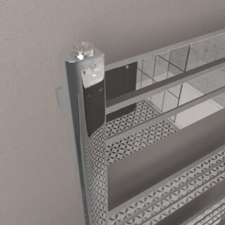 Eastbrook Defford Designer Straight Heated Towel Rail - Chrome - Image 3