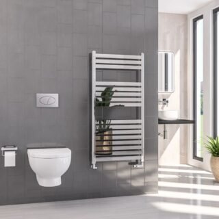Eastbrook Defford Designer Straight Heated Towel Rail - Chrome - Image 7