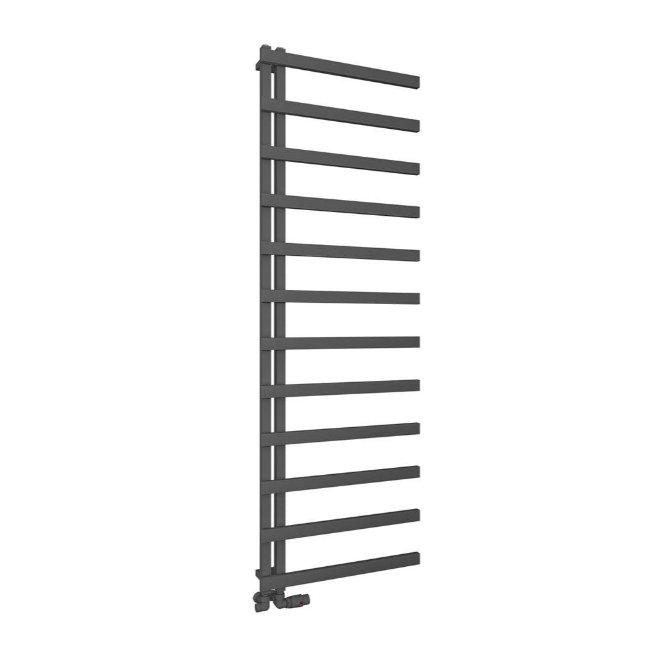Eastbrook Platani Designer Straight Heated Towel Rail – Matt Anthracite - 1800mm x 600mm