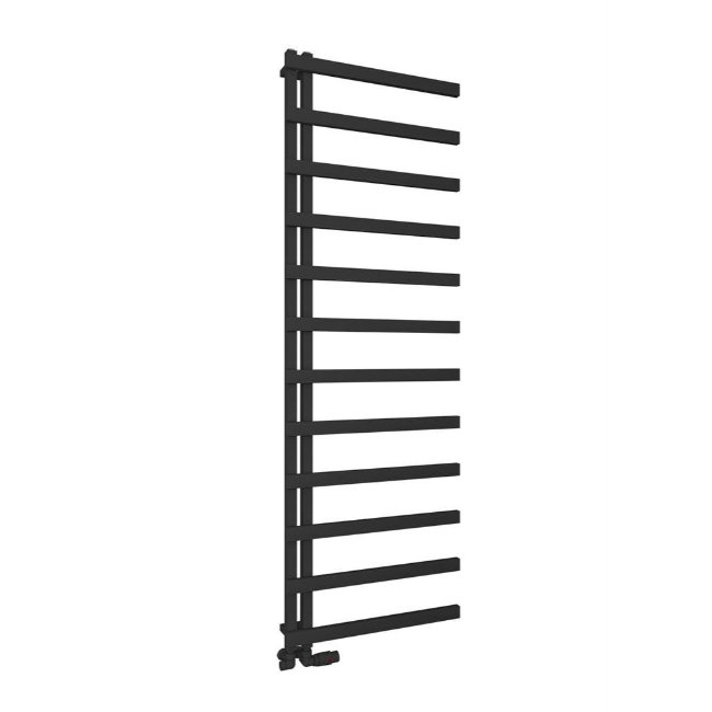 Eastbrook Platani Designer Straight Heated Towel Rail – Matt Black - 1800mm x 600mm