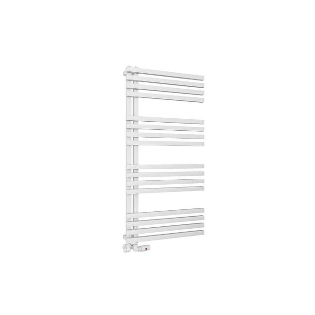 Eastbrook Reinbach Designer Straight Heated Towel Rail – Matt White - 1200mm x 600mm