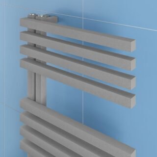 Eastbrook Reinbach Designer Straight Heated Towel Rail - Matt Grey - Image 2