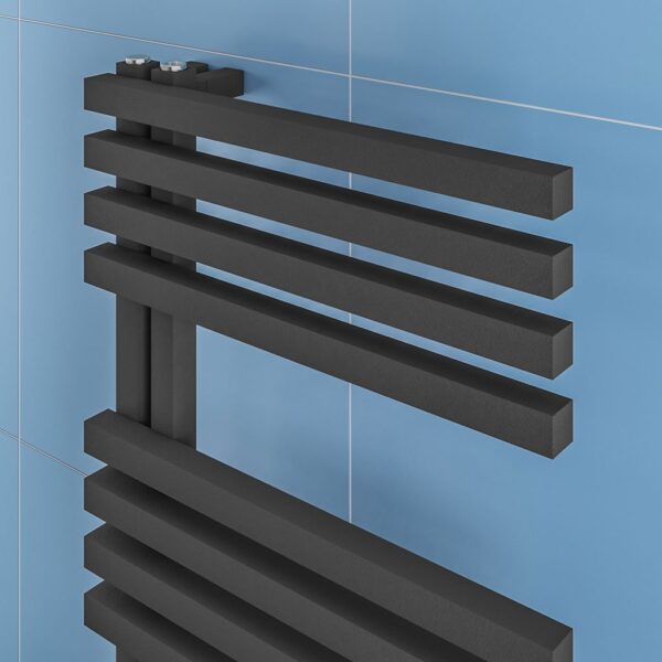 Eastbrook Reinbach Designer Straight Heated Towel Rail - Matt Anthracite - Image 2