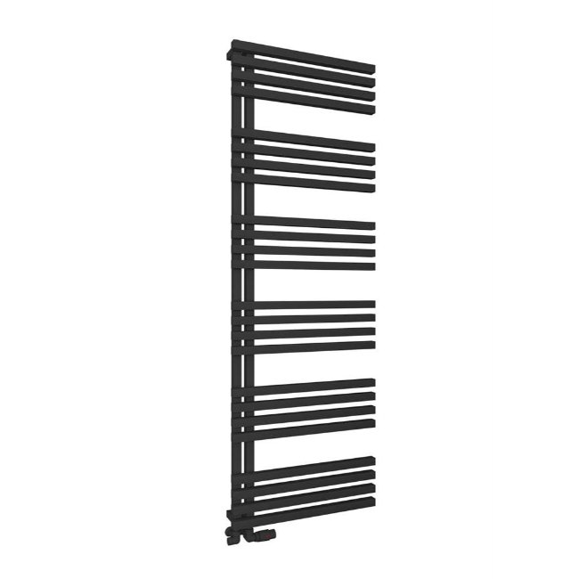 Eastbrook Reinbach Designer Straight Heated Towel Rail – Matt Black - 1800mm x 600mm