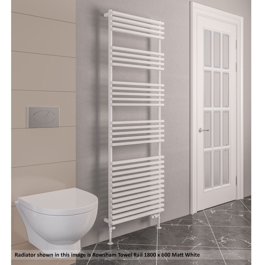 Eastbrook Rowsham Designer Heated Towel Rail – Matt White - 1200mm x 500mm