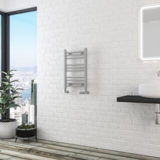 Eastbrook Wingrave Straight Heated Towel Rail - Matt Grey - Image 6