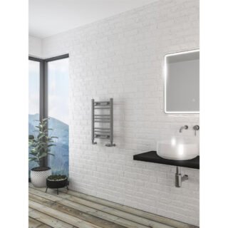 Eastbrook Wingrave Straight Heated Towel Rail - Matt Grey - Image 35