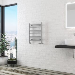 Eastbrook Wingrave Straight Heated Towel Rail - Matt Grey - Image 7