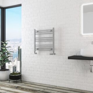 Eastbrook Wingrave Straight Heated Towel Rail - Matt Grey - Image 8