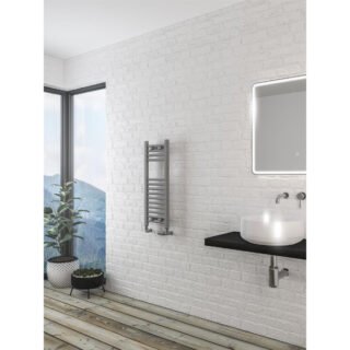 Eastbrook Wingrave Straight Heated Towel Rail - Matt Grey - Image 38