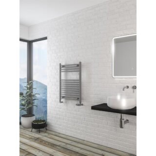 Eastbrook Wingrave Straight Heated Towel Rail - Matt Grey - Image 41