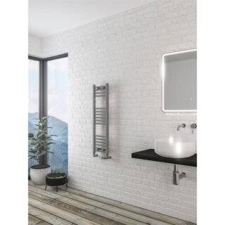 Eastbrook Wingrave Straight Heated Towel Rail - Matt Grey - Image 42