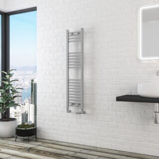 Eastbrook Wingrave Straight Heated Towel Rail - Matt Grey - Image 19