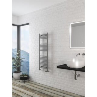Eastbrook Wingrave Straight Heated Towel Rail - Matt Grey - Image 47
