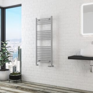 Eastbrook Wingrave Straight Heated Towel Rail - Matt Grey - Image 21