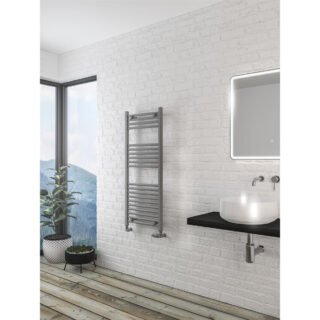 Eastbrook Wingrave Straight Heated Towel Rail - Matt Grey - Image 48