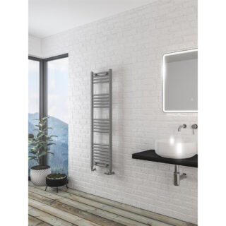 Eastbrook Wingrave Straight Heated Towel Rail - Matt Grey - Image 51