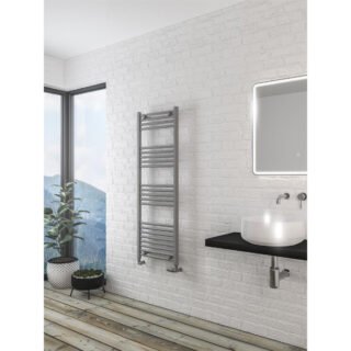 Eastbrook Wingrave Straight Heated Towel Rail - Matt Grey - Image 52