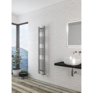 Eastbrook Wingrave Straight Heated Towel Rail - Matt Grey - Image 54