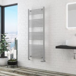 Eastbrook Wingrave Straight Heated Towel Rail - Matt Grey - Image 30