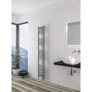 Eastbrook Wingrave Straight Heated Towel Rail - Matt Grey - Image 57