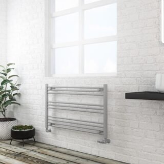 Eastbrook Wingrave Straight Heated Towel Rail - Matt Grey - Image 9