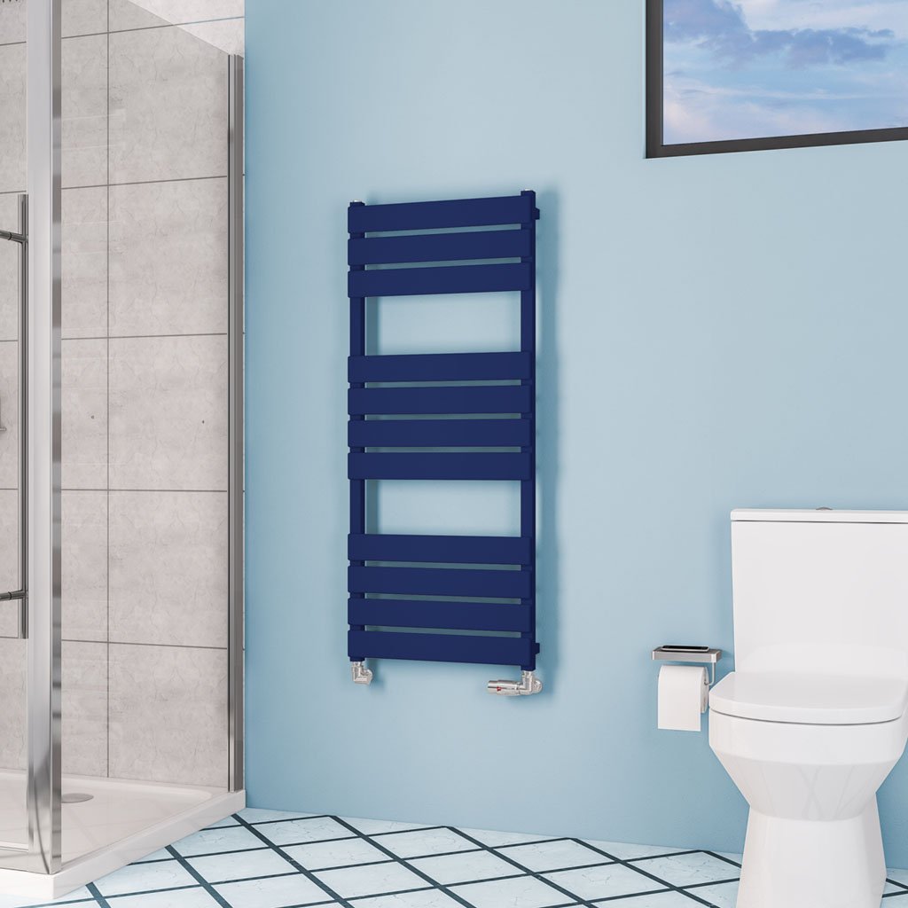 Eastbrook Deddington Designer Heated Towel Rail – Matt Cobalt Blue - 1200mm x 500mm