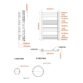 Eastbrook Corinium Round Straight Heated Towel Rail - Matt Grey - Image 4