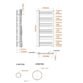 Eastbrook Corinium Round Straight Heated Towel Rail - Matt Grey - Image 11