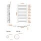 Eastbrook Corinium Round Straight Heated Towel Rail - Matt Grey - Image 12