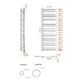 Eastbrook Corinium Round Straight Heated Towel Rail - Matt Grey - Image 14