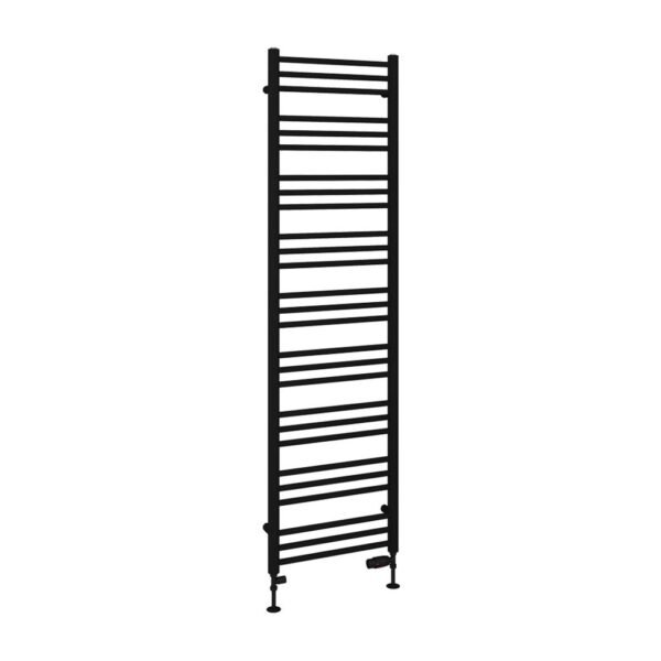 Eastbrook Corinium Round Straight Heated Towel Rail - Matt Black - Image 8