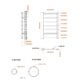 Eastbrook Tuscan Round Straight Heated Towel Rail - Matt Grey - Image 4