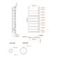 Eastbrook Tuscan Round Straight Heated Towel Rail - Matt Grey - Image 11