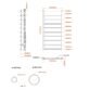 Eastbrook Tuscan Round Straight Heated Towel Rail - Matt Grey - Image 12