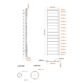 Eastbrook Tuscan Round Straight Heated Towel Rail - Matt Grey - Image 13