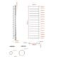 Eastbrook Tuscan Round Straight Heated Towel Rail - Matt Grey - Image 14