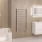 Eastbrook Tuscan Round Straight Heated Towel Rail - Matt Grey