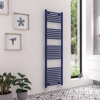 Eastbrook Wingrave Straight Heated Towel Rail - Matt Cobalt Blue - Image 8