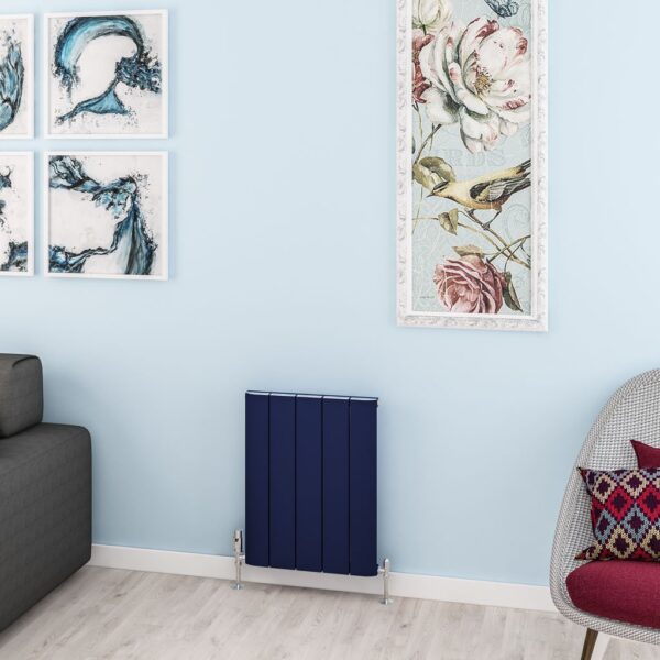 Eastbrook Withington Aluminium Designer Radiator - Matt Cobalt Blue