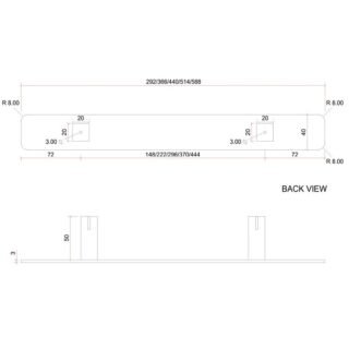 Eastbrook Addington Type 10 Flat Style Towel Hanger - Matt Anthracite - Image 3