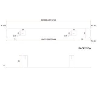 Eastbrook Addington Type 10 Flat Style Towel Hanger - Matt Anthracite - Image 5